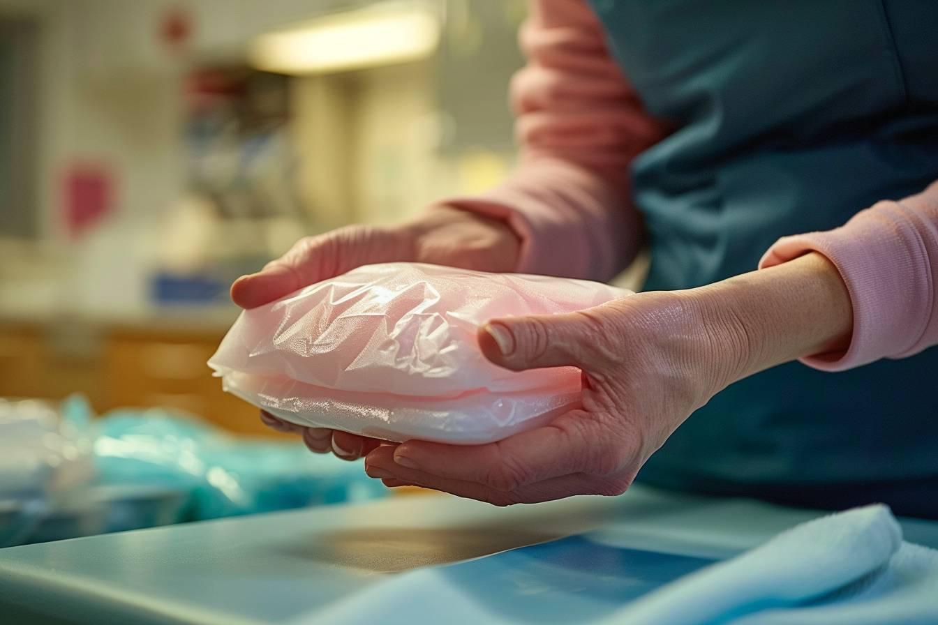 Gros plan sur des mains portant des gants m&eacute;dicaux st&eacute;riles